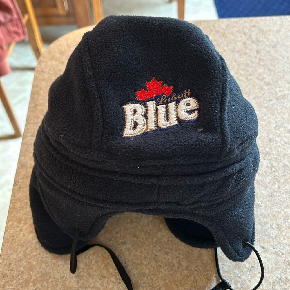 Labatt Blue Fleece Ear Flap Hat